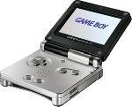 Black and Silver Gameboy Advance SP System